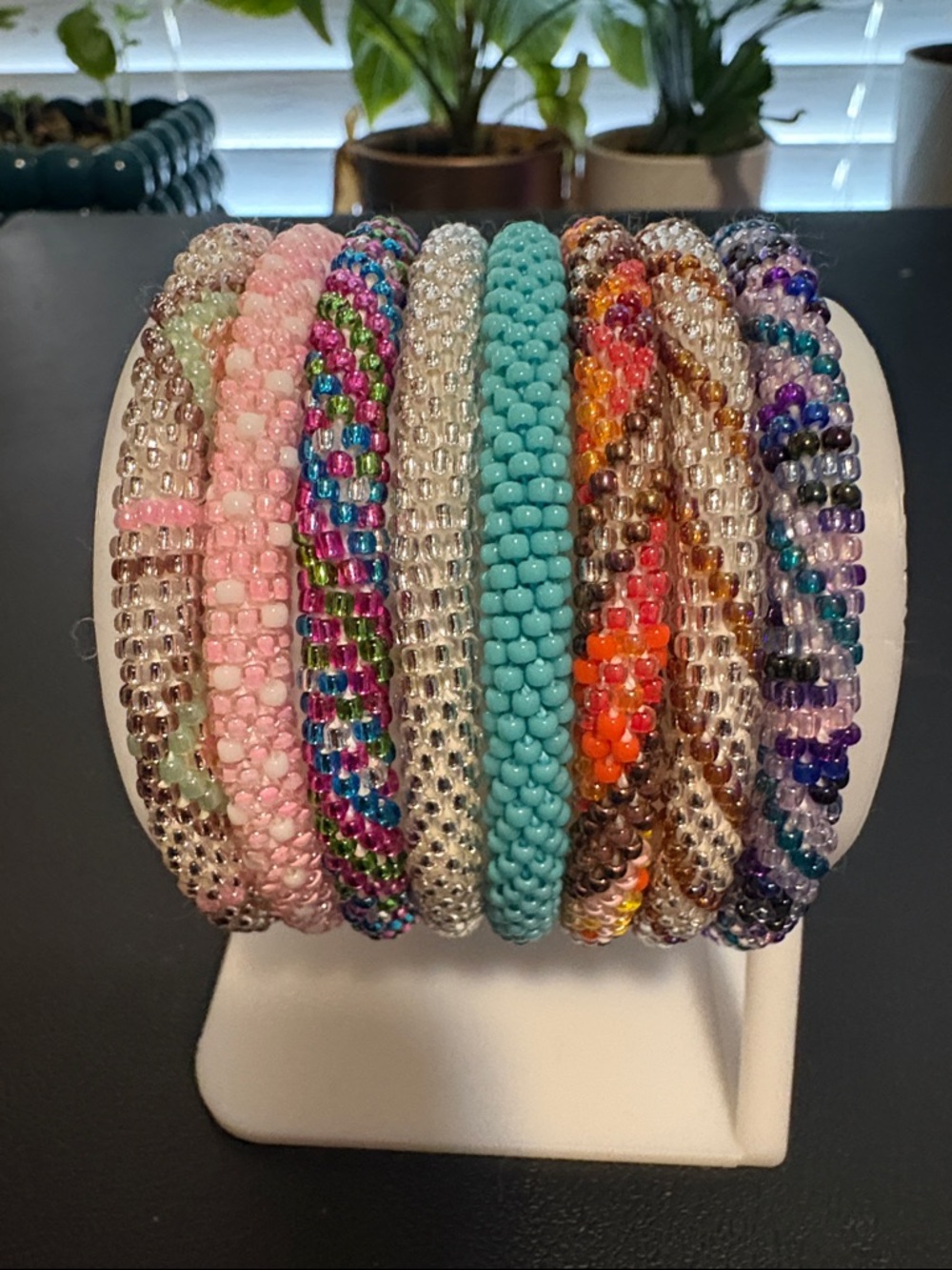 Sashka Handmade Glass Beaded Bracelet.  Made in Nepal.Supports Feed Our Families